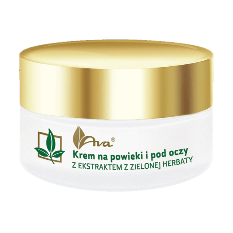 Крем для шкіри навколо очей AVA Laboratorium Green tea Eye And Eyelids Cream With Extract Q10+R з екстрактом зеленого чаю та коензимом Q10+R, 30 мл